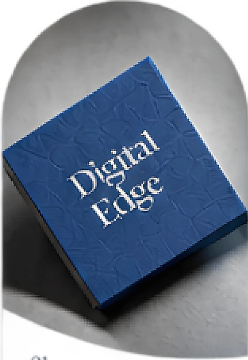 Navy Digital Edge business card stack